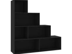 vidaXL Bücherregal/Raumteiler 155x24x160 cm Holzwerkstoff 800658* Regale Schwarz|Bücherregale