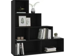 vidaXL Bücherregal/Raumteiler 155x24x160 cm Holzwerkstoff 800658* Regale Schwarz|Bücherregale