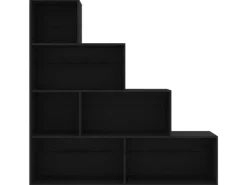 vidaXL Bücherregal/Raumteiler 155x24x160 cm Holzwerkstoff 800658* Regale Schwarz|Bücherregale