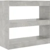 vidaXL Bücherregal/Raumteiler Betongrau 80x30x72 cm* Bücherregale