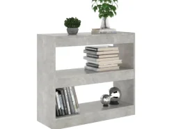 vidaXL Bücherregal/Raumteiler Betongrau 80x30x72 cm* Bücherregale