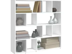 vidaXL Bücherregal/Raumteiler Weiß 105x24x102 cm* Regal Weiß|Bücherregale