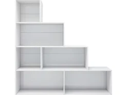 vidaXL Bücherregal/Raumteiler Hochglanz-Weiß 155x24x160 cm* Bücherregale