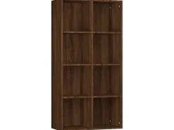 vidaXL Bücherregal/Sideboard Braun Eiche 66×30×130 cm Holzwerkstoff