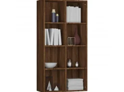 vidaXL Bücherregal/Sideboard Braun Eiche 66×30×130 cm Holzwerkstoff