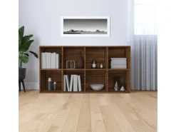 vidaXL Bücherregal/Sideboard Braun Eiche 66×30×130 cm Holzwerkstoff