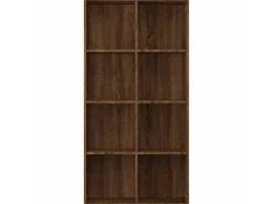 vidaXL Bücherregal/Sideboard Braun Eiche 66×30×130 cm Holzwerkstoff