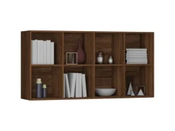 vidaXL Bücherregal/Sideboard Braun Eiche 66×30×130 cm Holzwerkstoff