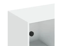 vidaXL Bücherschrank mit Türen 136x37x142 cm Holzwerkstoff Weiß