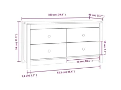 vidaXL Beistellschrank 100x40x54 cm Massivholz Kiefer 821774* Sideboards|Kommode