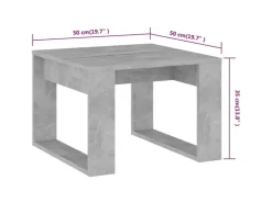 vidaXL Beistelltisch Betongrau 50x50x35 cm Holzwerkstoff* Tische