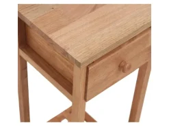 vidaXL Beistelltisch mit Schublade 25x25x60 cm Massivholz Nussbaum* Tische