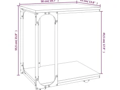 vidaXL Beistelltisch mit Rollen Sonoma 50x35x55,5 cm Holzwerkstoff* Tische
