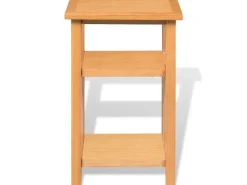 vidaXL Beistelltisch mit Zeitungsablage 27x35x55 cm Massivholz Eiche