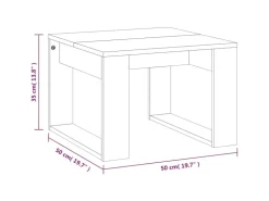 vidaXL Beistelltisch Räuchereiche 50x50x35 cm Holzwerkstoff 825825