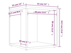 vidaXL Beistelltisch Sonoma-Eiche 33x33x34,5 cm Holzwerkstoff