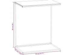 vidaXL Beistelltisch Weiß 55x35x66 cm Holzwerkstoff 343095