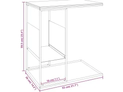 vidaXL Beistelltisch Weiß 55x36x59,5 cm Holzwerkstoff 343107* Tische