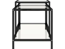 vidaXL Beistelltische 2 Stk. Hartglas Transparent