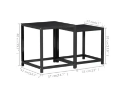vidaXL Beistelltische 2 Stk. MDF Schwarz* Tische