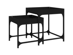 vidaXL Beistelltische 2 Stk. Schwarz Holzwerkstoff* Tische