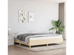 vidaXL Bettgestell Creme 200x200 cm Stoff Modell 31366788* Betten