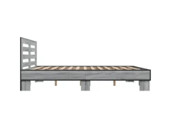 vidaXL Bettgestell Grau Sonoma 200x200 cm Holzwerkstoff und Metall 3280085* Betten