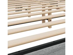 vidaXL Bettgestell Grau Sonoma 200x200 cm Holzwerkstoff und Metall 3280085* Betten