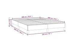 vidaXL Bettgestell Hellgrau 180x200 cm Stoff Modell 11397023* Betten