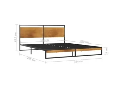 vidaXL Bettgestell Metall 160x200 cm730892* Betten