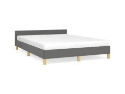 vidaXL Bettgestell mit Kopfteil Dunkelgrau 140x200 cm Stoff Modell 41400109* Betten