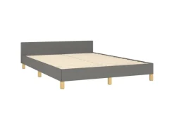vidaXL Bettgestell mit Kopfteil Dunkelgrau 140x200 cm Stoff Modell 41400109* Betten