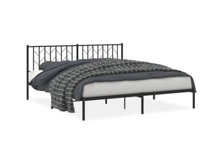 vidaXL Bettgestell mit Kopfteil Metall 180x200 cm 374441* Betten