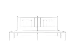 vidaXL Bettgestell mit Kopfteil Metall Weiß 200x200 cm Modell 31846457* Betten
