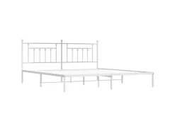 vidaXL Bettgestell mit Kopfteil Metall Weiß 200x200 cm Modell 31846457* Betten