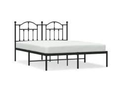 vidaXL Bettgestell mit Kopfteil Metall Schwarz 140x200 cm Modell 71846313* Betten