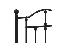 vidaXL Bettgestell mit Kopfteil Metall Schwarz 140x200 cm Modell 71846313* Betten