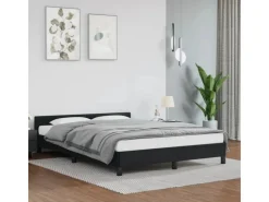 vidaXL Bettgestell mit Kopfteil Schwarz 140x200 cm Kunstleder Modell 11399621