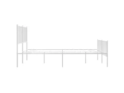 vidaXL Bettgestell mit Kopf- und Fußteil Metall Weiß 140x200 cm Modell 21629523* Betten