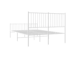 vidaXL Bettgestell mit Kopf- und Fußteil Metall Weiß 140x200 cm Modell 21629523* Betten