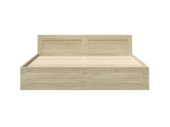 vidaXL Bettgestell mit Kopfteil Sonoma-Eiche 180x200 cm Holzwerkstoff2104136