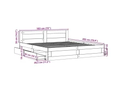 vidaXL Bettgestell mit Kopfteil Sonoma-Eiche 180x200 cm Holzwerkstoff2104136