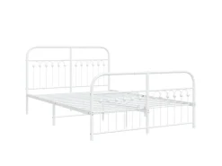 vidaXL Bettgestell mit Kopf- und Fußteil Metall 137x190 cm 376666