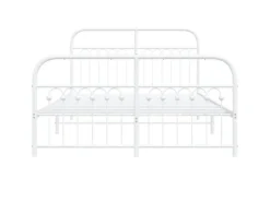 vidaXL Bettgestell mit Kopf- und Fußteil Metall 137x190 cm 376666