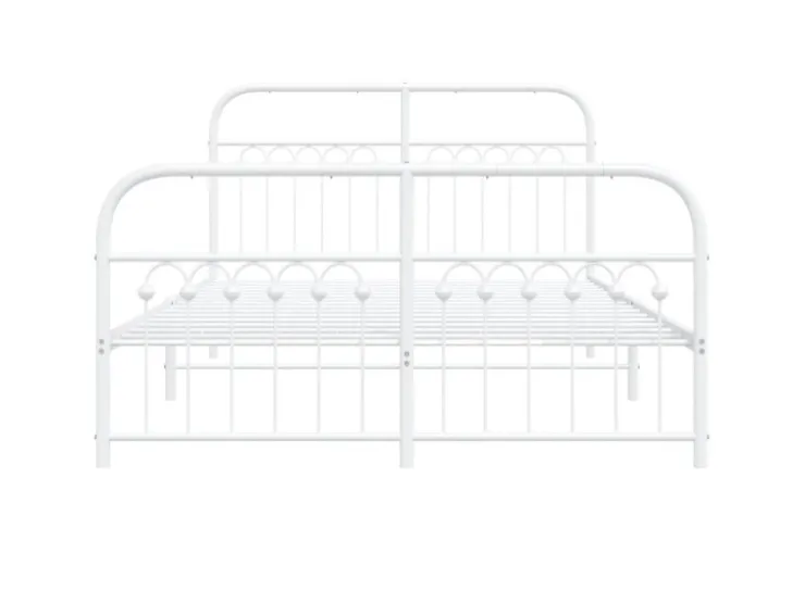 vidaXL Bettgestell mit Kopf- und Fußteil Metall 137x190 cm 376666