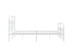 vidaXL Bettgestell mit Kopf- und Fußteil Metall 137x190 cm 376666