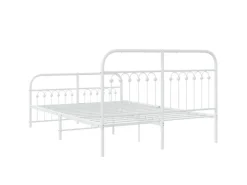 vidaXL Bettgestell mit Kopf- und Fußteil Metall 137x190 cm 376666