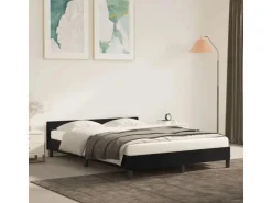 vidaXL Bettgestell mit Kopfteil Schwarz 140x200 cm Samt Modell 11398799* Betten