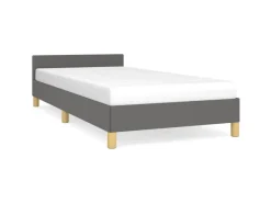 vidaXL Bettgestell mit Kopfteil Dunkelgrau 90x200 cm Stoff Modell 31399405* Betten