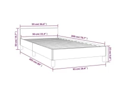 vidaXL Bettgestell mit Kopfteil Dunkelgrau 90x200 cm Stoff Modell 31399405* Betten